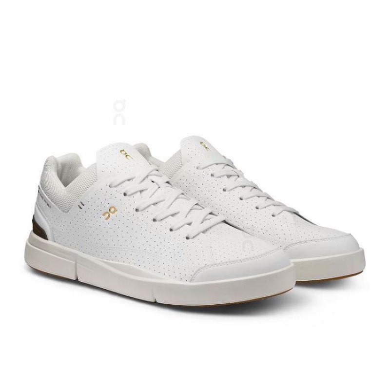 White / Brown Men On Cloud THE ROGER Centre Court Sneakers | IE_ON8994