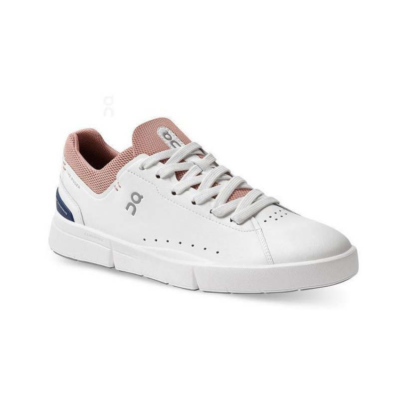 White / Brown Women On Cloud THE ROGER Advantage Sneakers | IE_ON8173