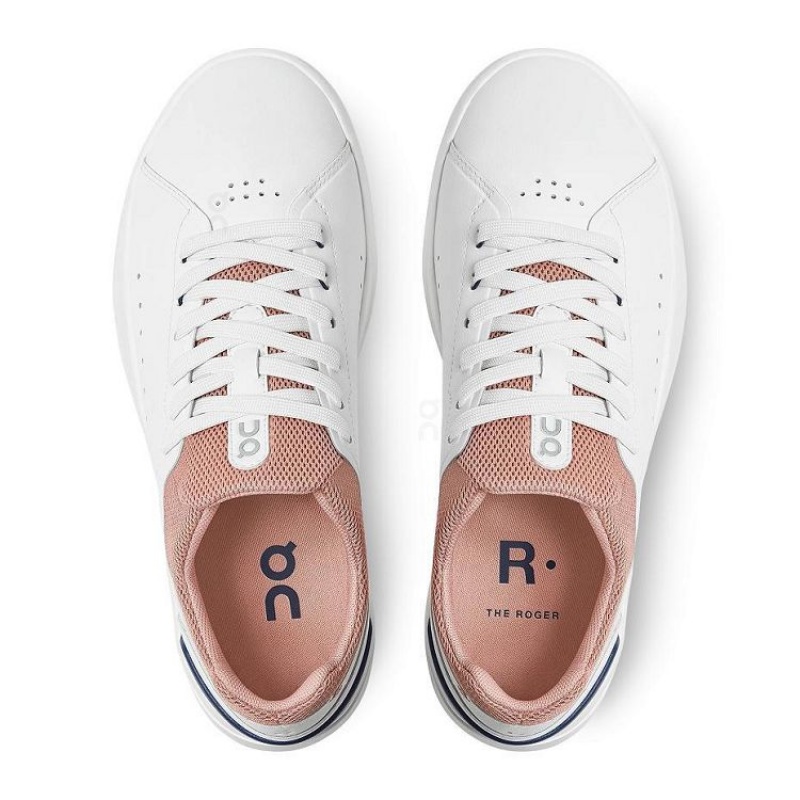 White / Brown Women On Cloud THE ROGER Advantage Sneakers | IE_ON8173