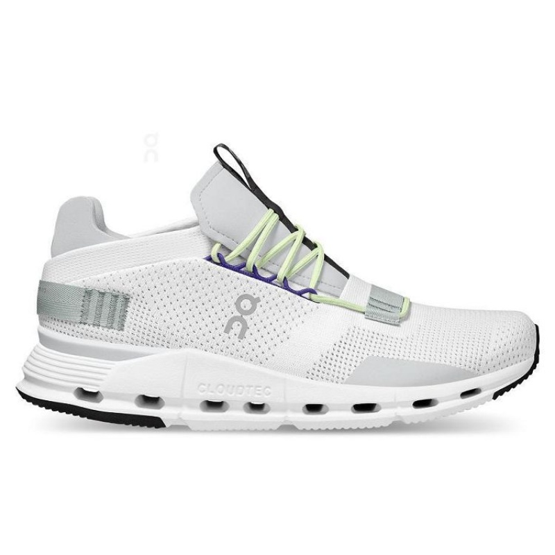 White / Green Men On Cloud Cloudnova Sneakers | IE_ON8737