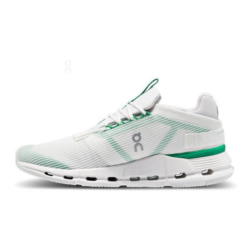 White / Green Men On Cloud Cloudnova Void Sneakers | IE_ON8925