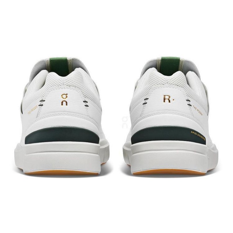 White / Green Men On Cloud THE ROGER Centre Court Sneakers | IE_ON8052