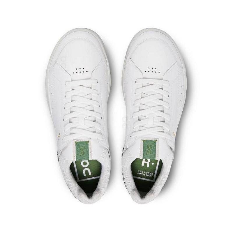 White / Green Men On Cloud THE ROGER Centre Court Sneakers | IE_ON8052