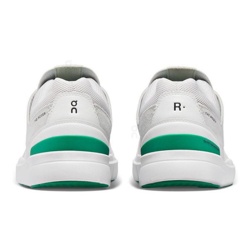 White / Green Men On Cloud THE ROGER Clubhouse Sneakers | IE_ON9067