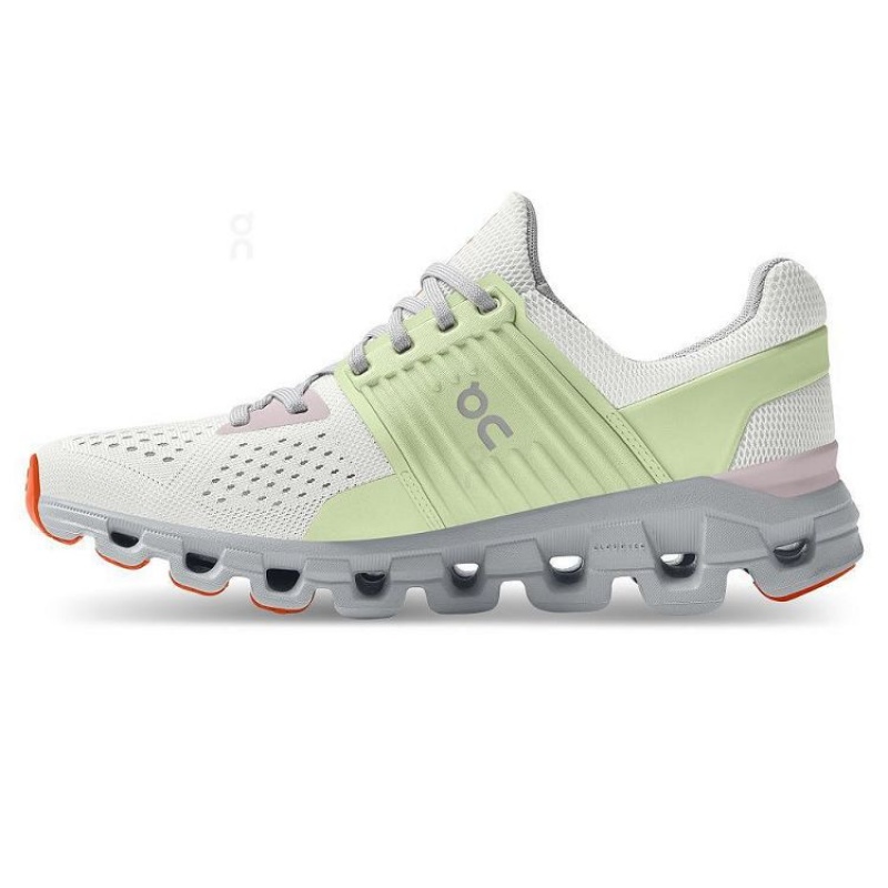 White / Green Women On Cloud Cloudswift Road Running Shoes | IE_ON8306