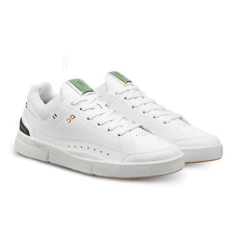 White / Green Women On Cloud THE ROGER Centre Court Sneakers | IE_ON8437