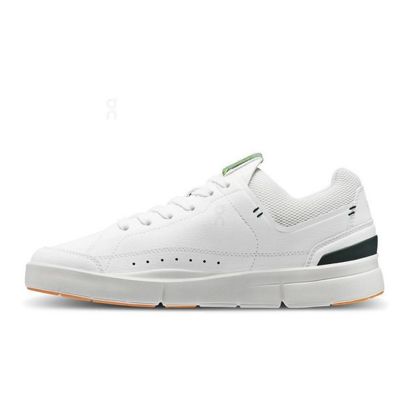 White / Green Women On Cloud THE ROGER Centre Court Sneakers | IE_ON8437