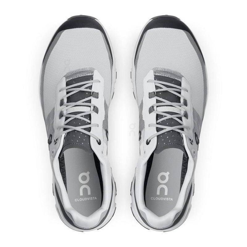 White / Grey Men On Cloud Cloudvista Hiking Shoes | IE_ON8154