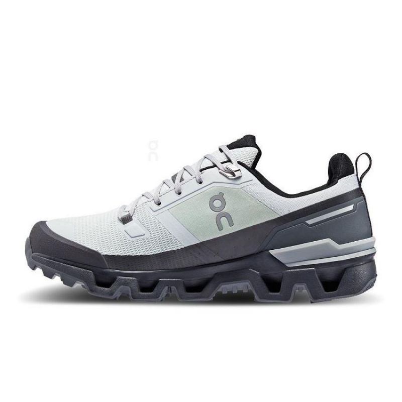 White / Grey Men On Cloud Cloudwander Waterproof Hiking Shoes | IE_ON8263