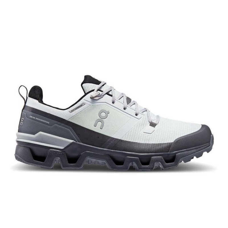 White / Grey Men On Cloud Cloudwander Waterproof Hiking Shoes | IE_ON8263