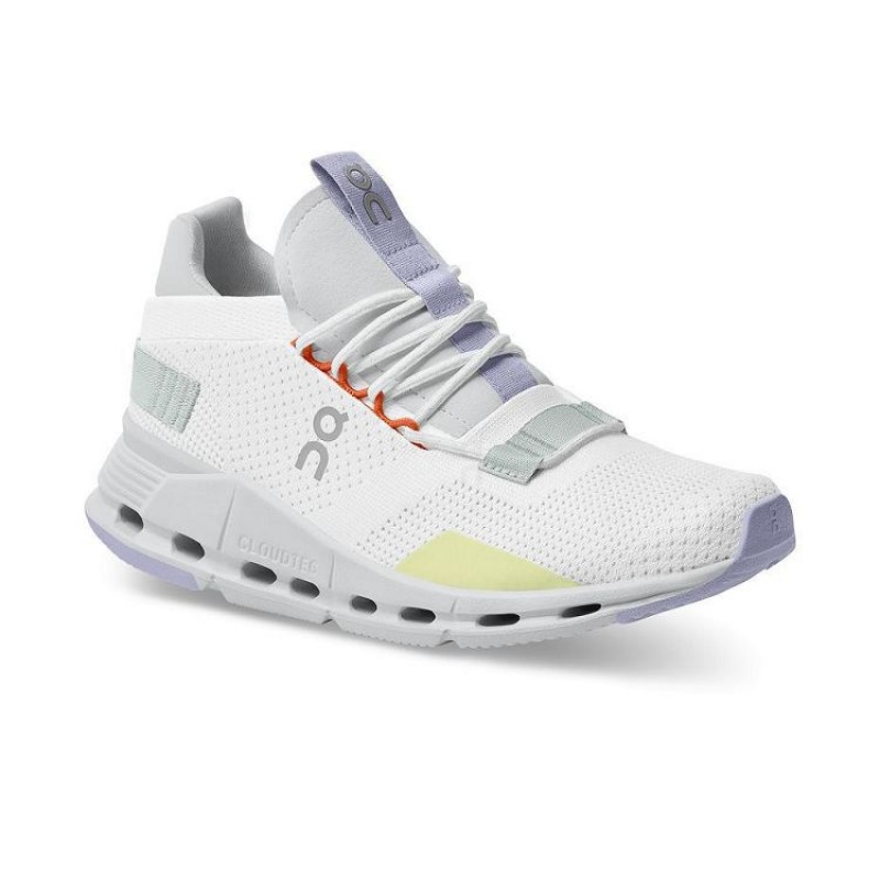 White / Grey Women On Cloud Cloudnova Sneakers | IE_ON9087