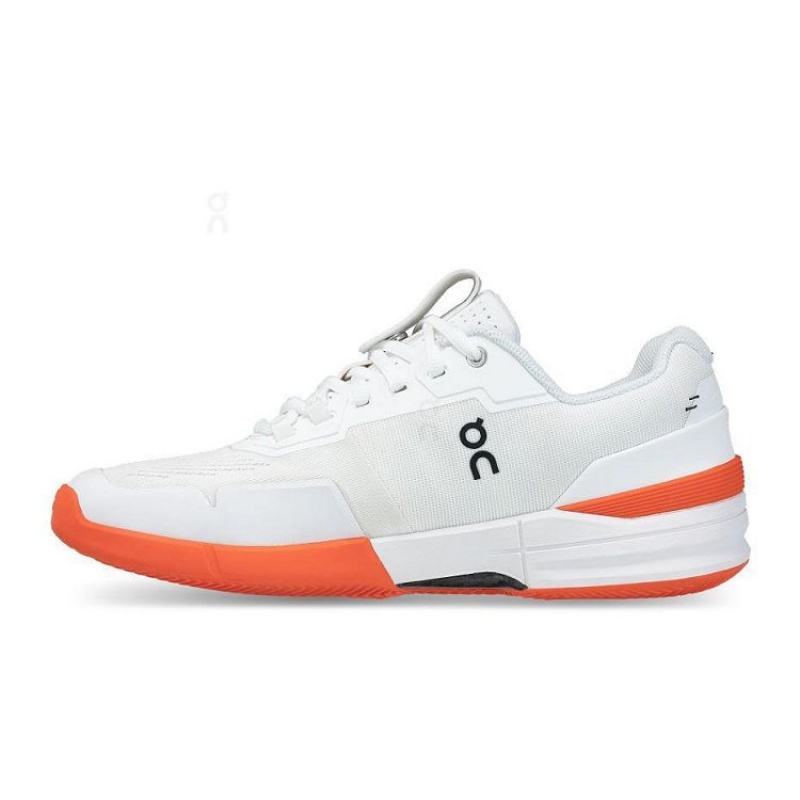 White / Orange Men On Cloud THE ROGER Pro Clay Tennis Shoes | IE_ON8367