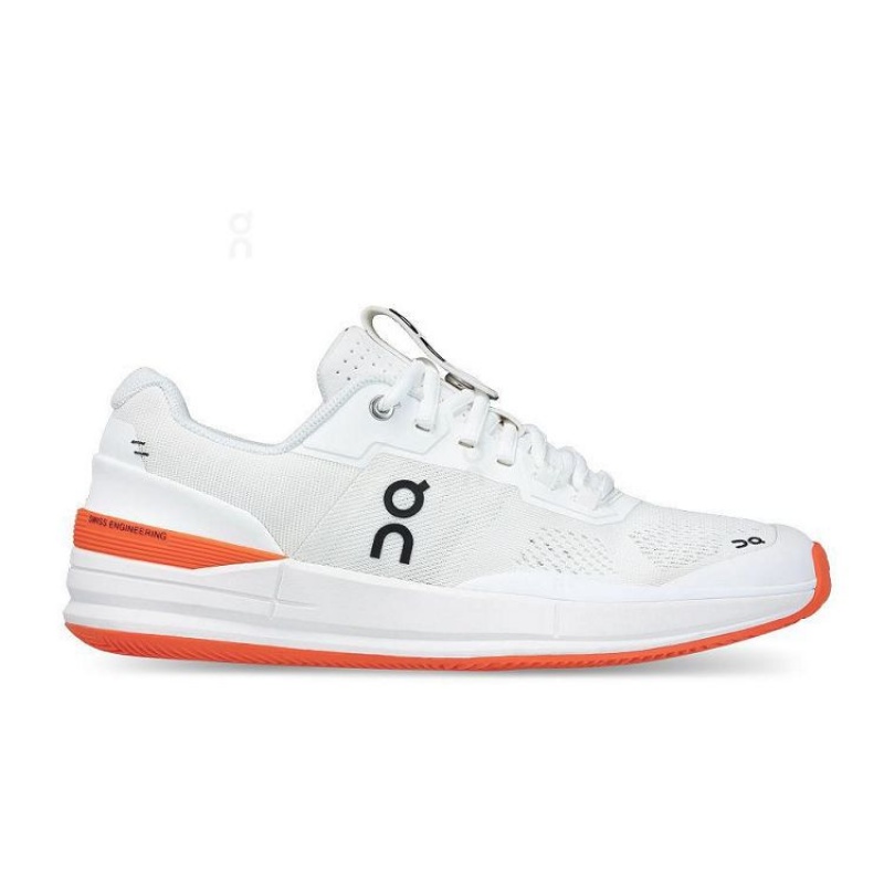 White / Orange Men On Cloud THE ROGER Pro Clay Tennis Shoes | IE_ON8367