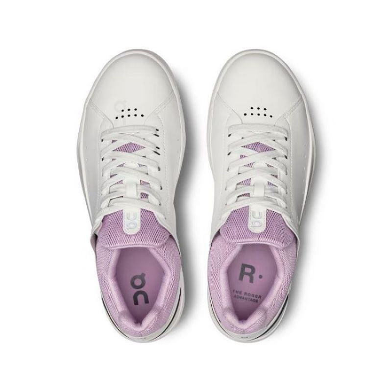 White / Pink Women On Cloud THE ROGER Advantage Sneakers | IE_ON8144