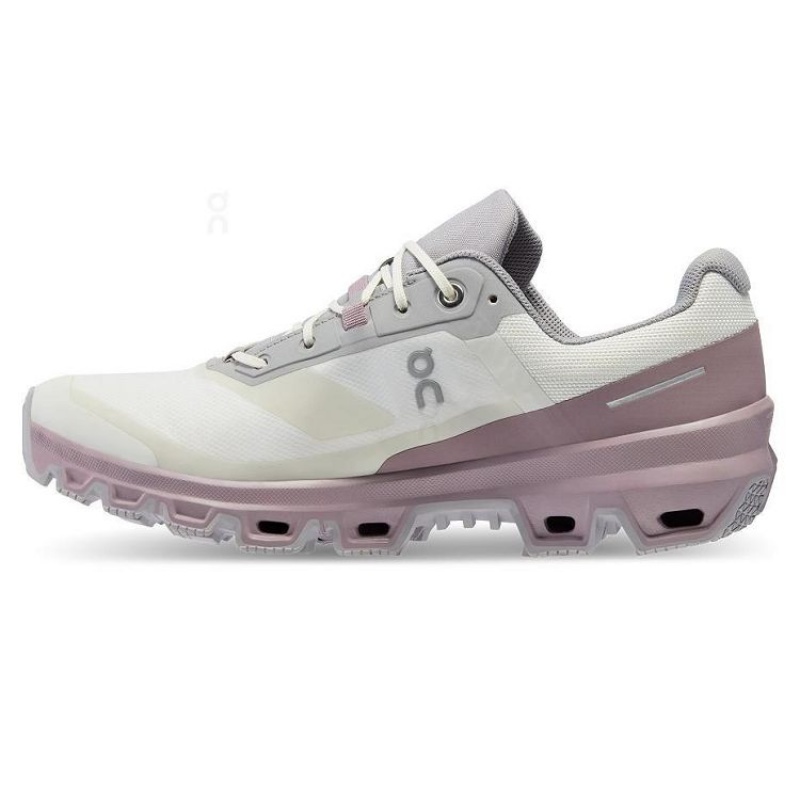 White / Purple Women On Cloud Cloudventure Waterproof Hiking Shoes | IE_ON8635