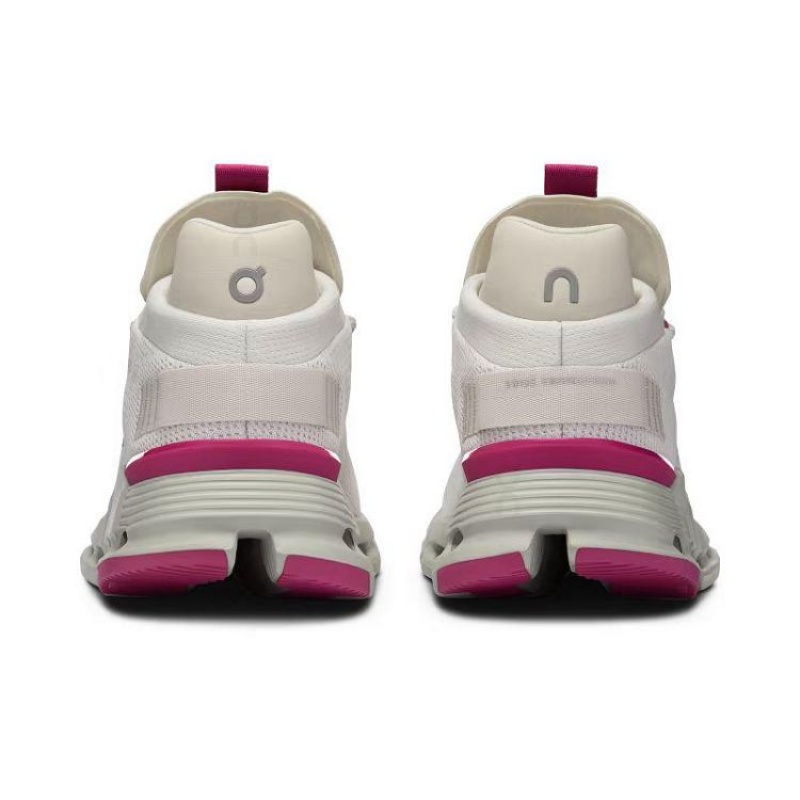 White / Red Women On Cloud Cloudnova Sneakers | IE_ON8250