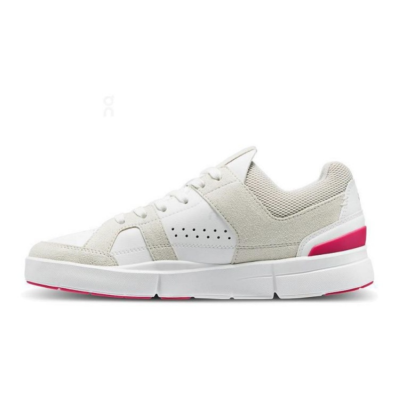 White / Red Women On Cloud THE ROGER Clubhouse Sneakers | IE_ON8069