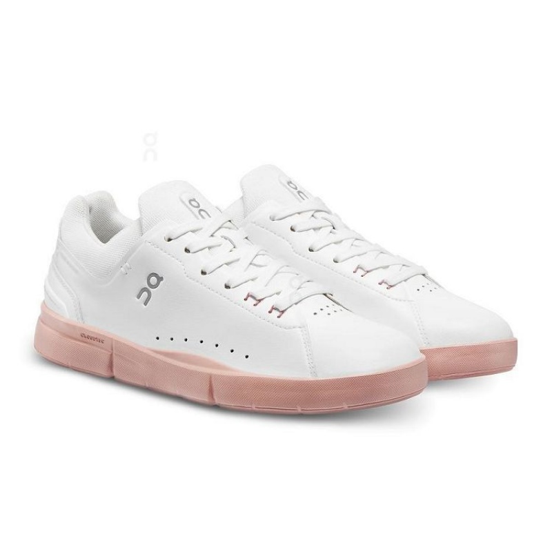 White / Rose Women On Cloud THE ROGER Advantage Sneakers | IE_ON9055