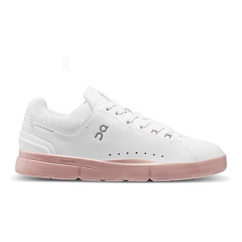 White / Rose Women On Cloud THE ROGER Advantage Sneakers | IE_ON9055