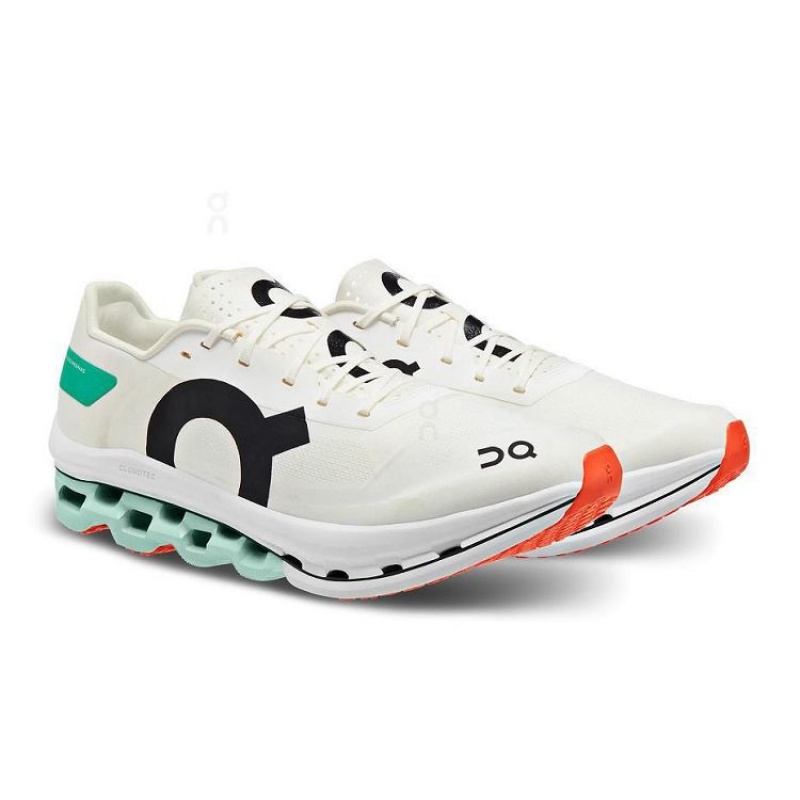 White / Turquoise Men On Cloud Cloudboom Echo Road Running Shoes | IE_ON9062