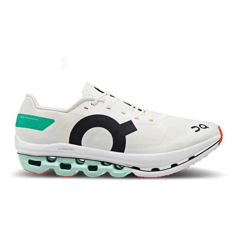 White / Turquoise Men On Cloud Cloudboom Echo Road Running Shoes | IE_ON9062