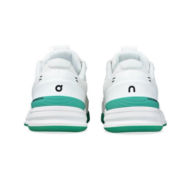 White / Turquoise Men On Cloud THE ROGER Pro Tennis Shoes | IE_ON9132