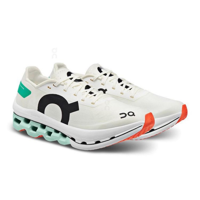 White / Turquoise Women On Cloud Cloudboom Echo Road Running Shoes | IE_ON8100