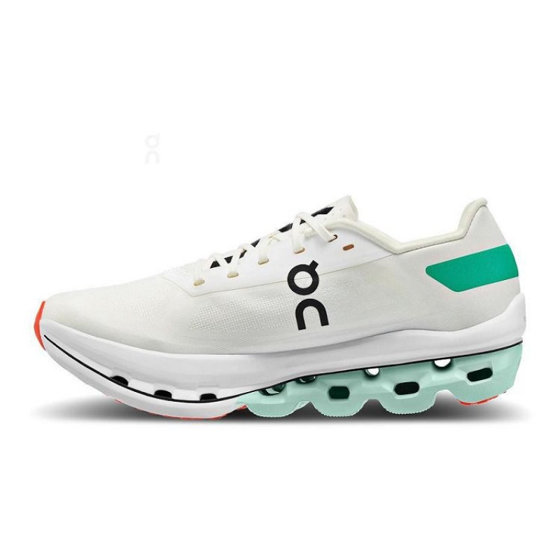 White / Turquoise Women On Cloud Cloudboom Echo Road Running Shoes | IE_ON8100