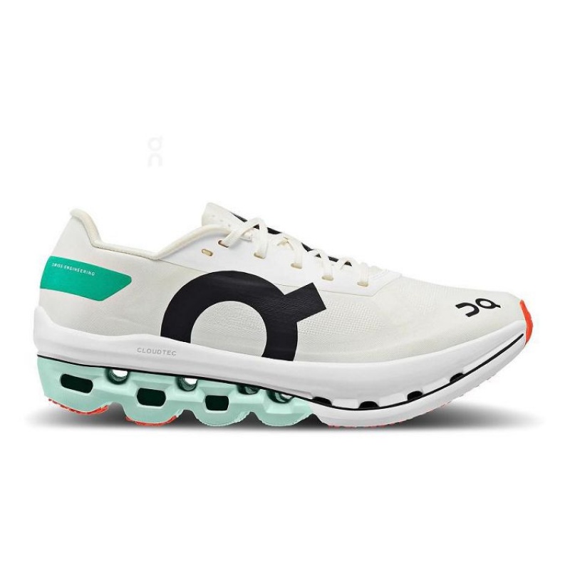 White / Turquoise Women On Cloud Cloudboom Echo Road Running Shoes | IE_ON8100