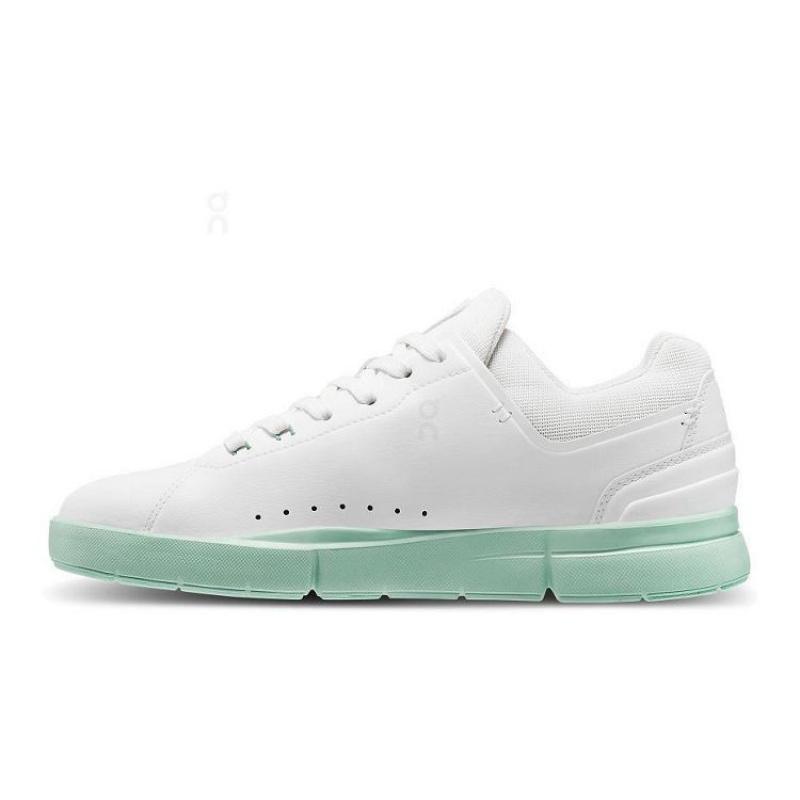 White / Turquoise Women On Cloud THE ROGER Advantage Sneakers | IE_ON8434