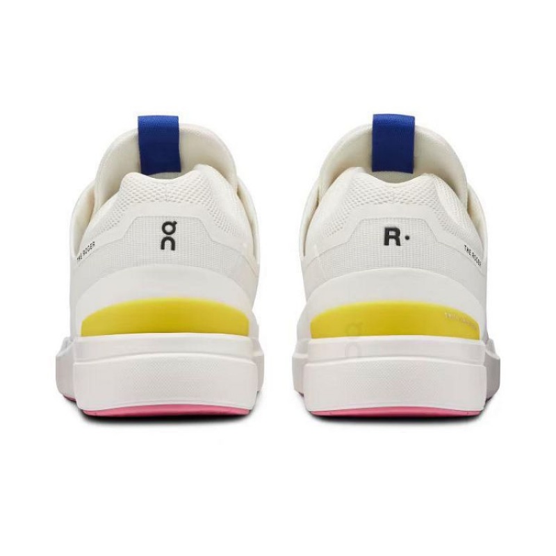 White / Yellow Men On Cloud THE ROGER Spin Sneakers | IE_ON9141