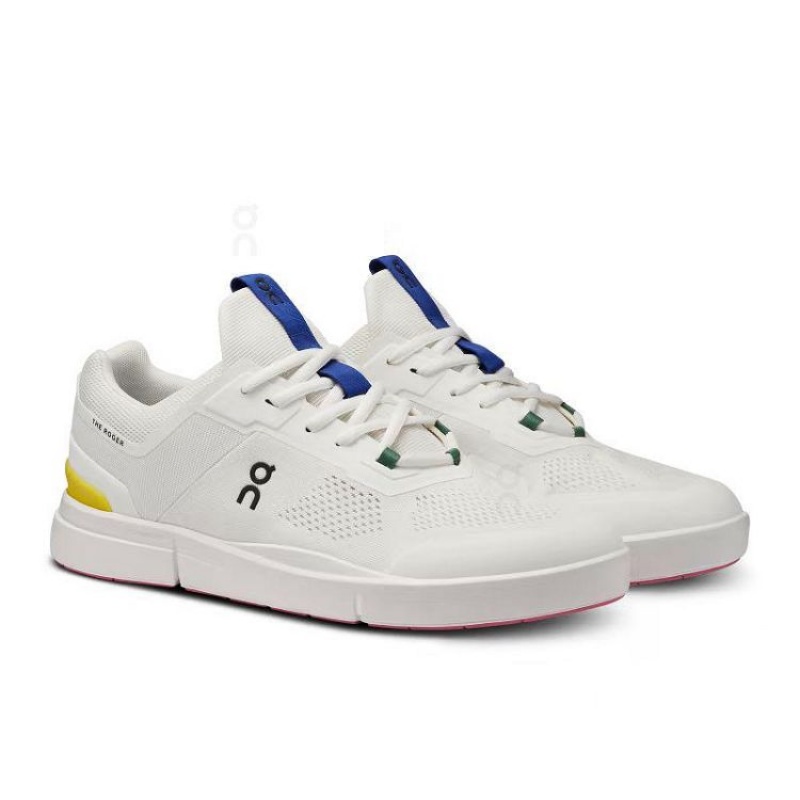 White / Yellow Men On Cloud THE ROGER Spin Sneakers | IE_ON9141