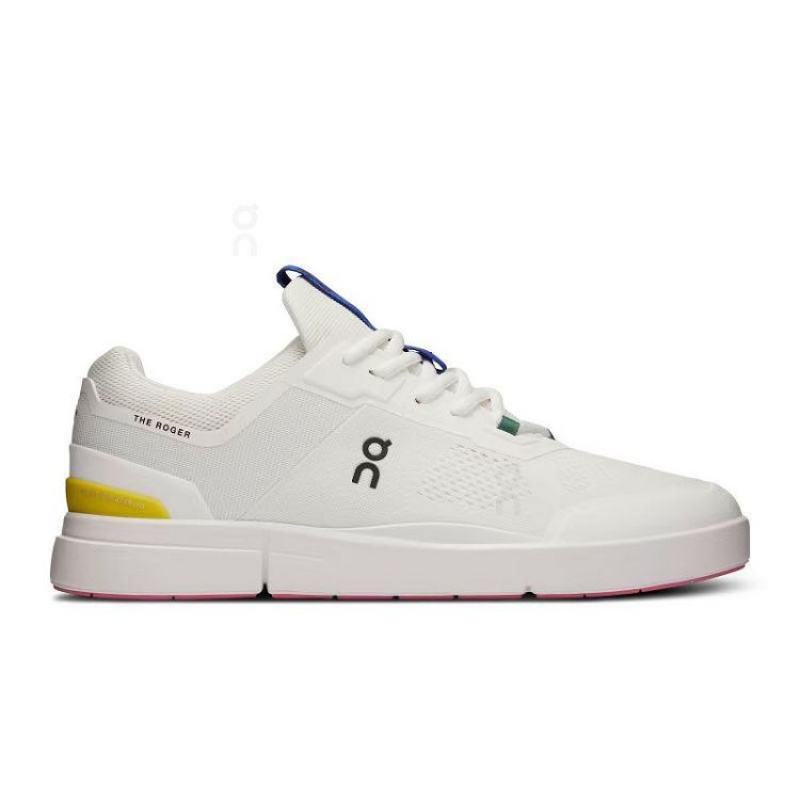 White / Yellow Men On Cloud THE ROGER Spin Sneakers | IE_ON9141