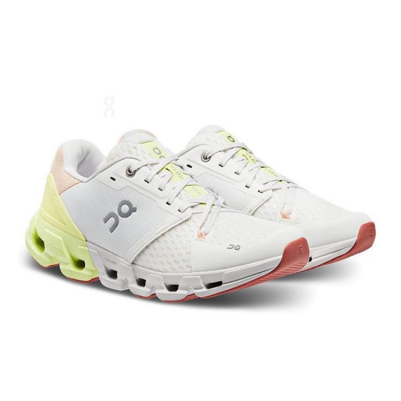 White / Yellow Women On Cloud Cloudflyer 4 Road Running Shoes | IE_ON8130