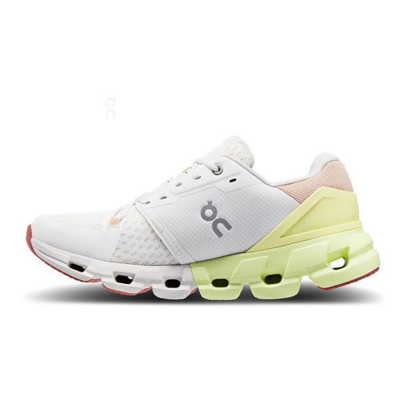 White / Yellow Women On Cloud Cloudflyer 4 Road Running Shoes | IE_ON8130