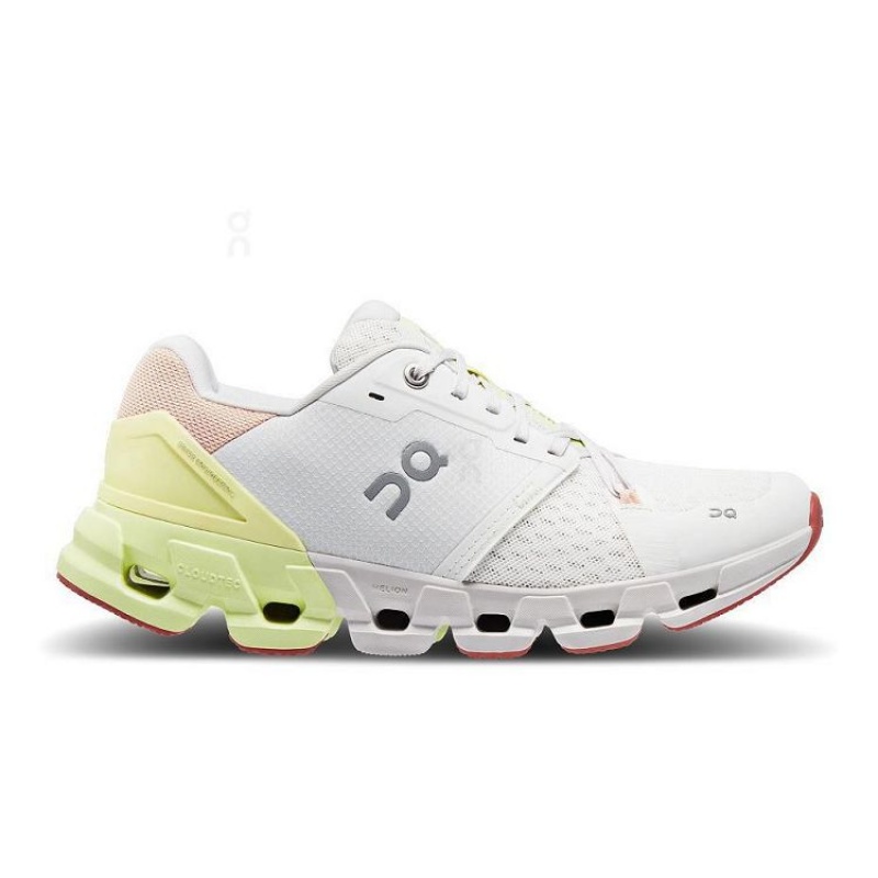 White / Yellow Women On Cloud Cloudflyer 4 Road Running Shoes | IE_ON8130