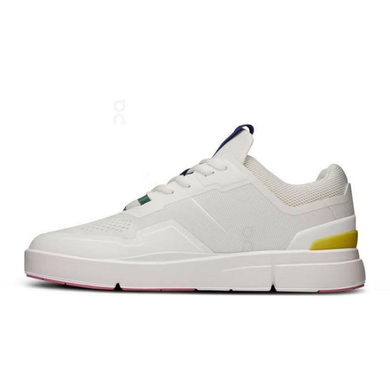 White / Yellow Women On Cloud THE ROGER Spin Sneakers | IE_ON8066