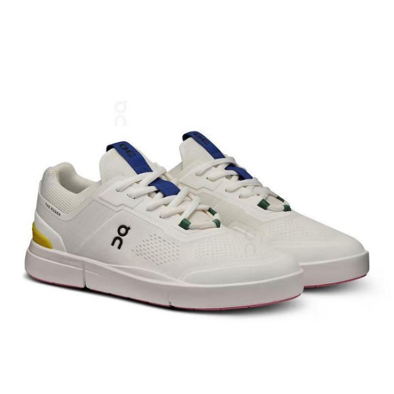 White / Yellow Women On Cloud THE ROGER Spin Sneakers | IE_ON8066