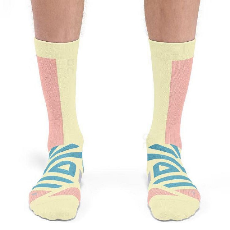 Yellow Women On Cloud Performance High Socks | IE_ON8484