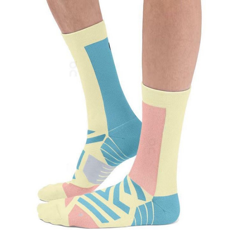 Yellow Women On Cloud Performance High Socks | IE_ON8484