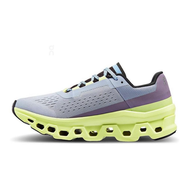 Yellow / Blue Women On Cloud Cloudmonster Road Running Shoes | IE_ON8512