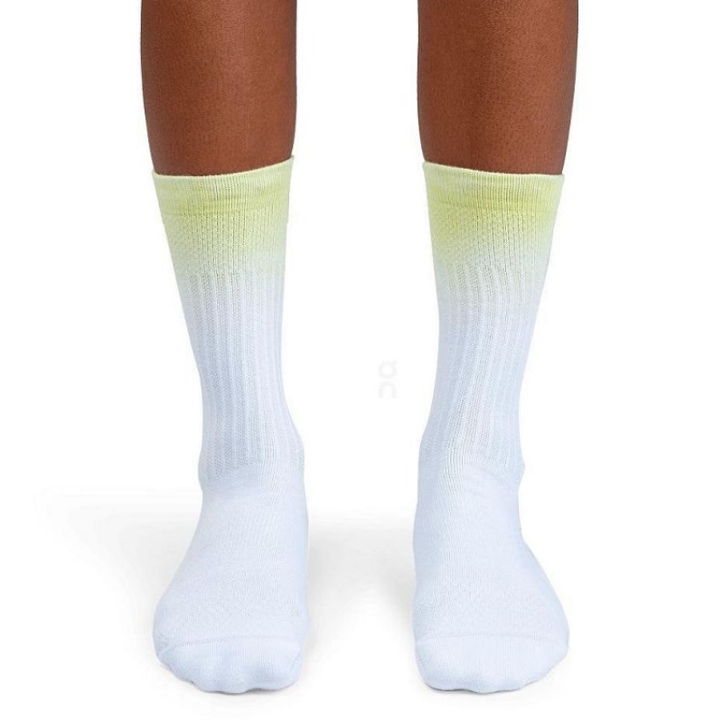 Yellow / White Men On Cloud All-Day Socks | IE_ON9060