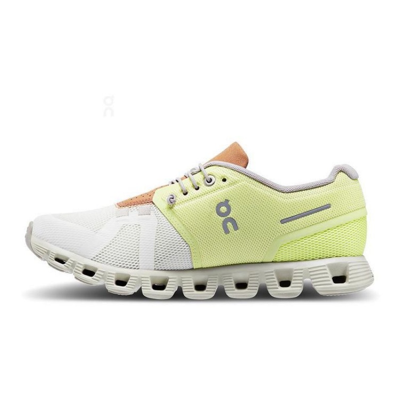 Yellow / White Women On Cloud Cloud 5 Sneakers | IE_ON8865