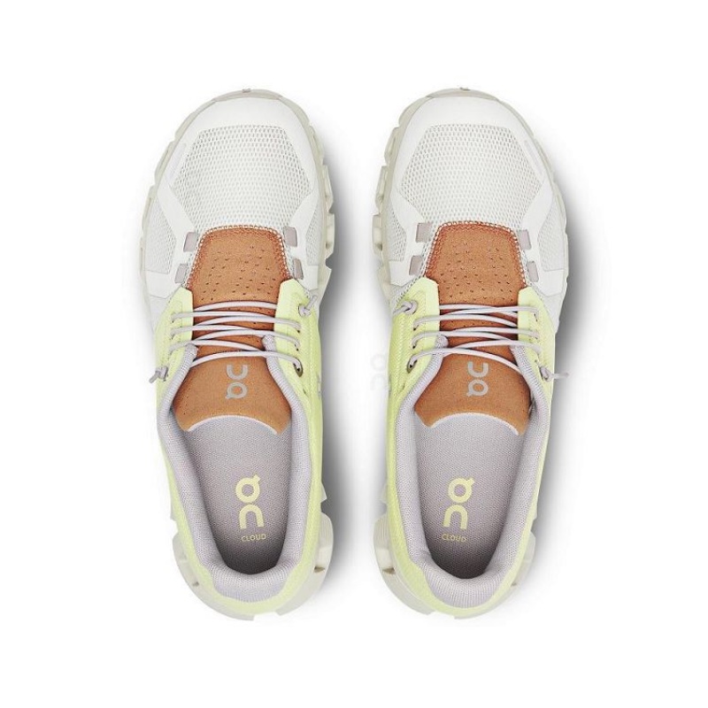 Yellow / White Women On Cloud Cloud 5 Sneakers | IE_ON8865